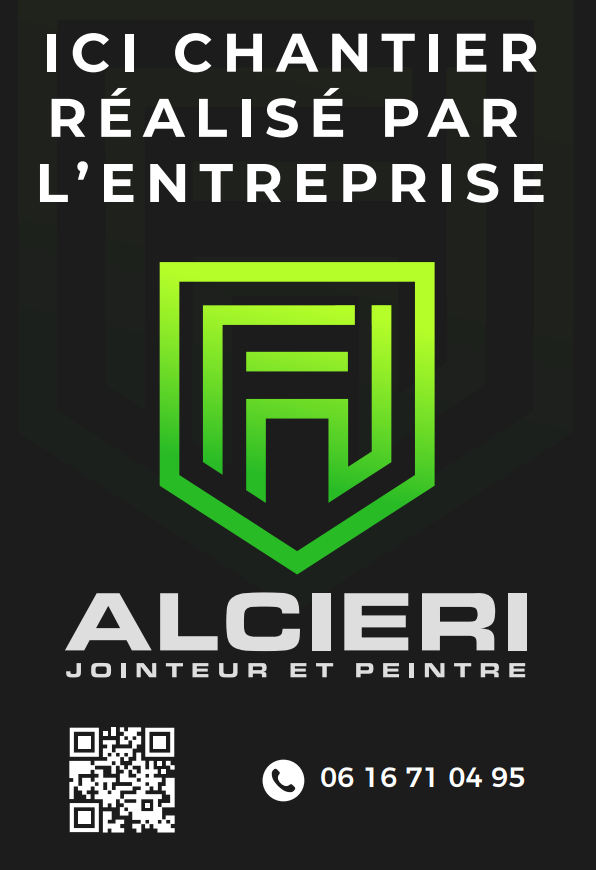 Panneau de chantier pour ALCIERI